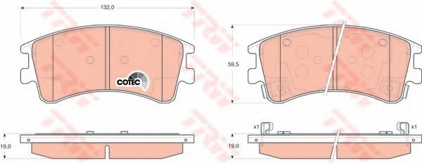 Set placute frana,frana disc MAZDA 6 (GG) (2002 - 2008) TRW GDB3310 piesa NOUA