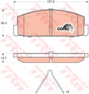Set placute frana,frana disc MAZDA 6 (GG) (2002 - 2008) TRW GDB3311 piesa NOUA
