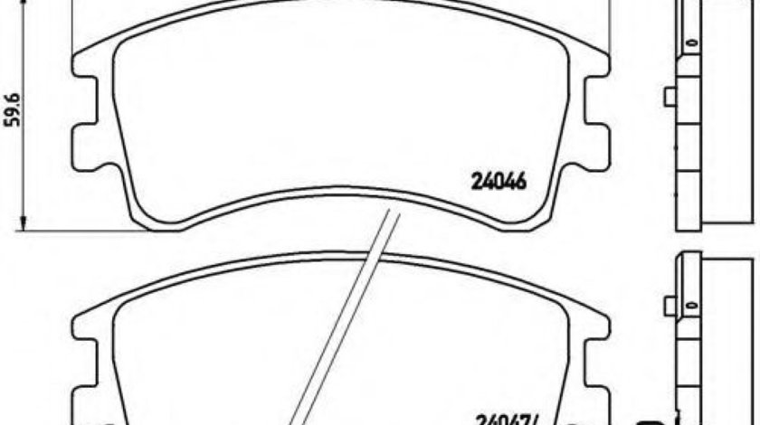 Set placute frana,frana disc MAZDA 6 (GG) (2002 - 2008) BREMBO P 49 032 piesa NOUA