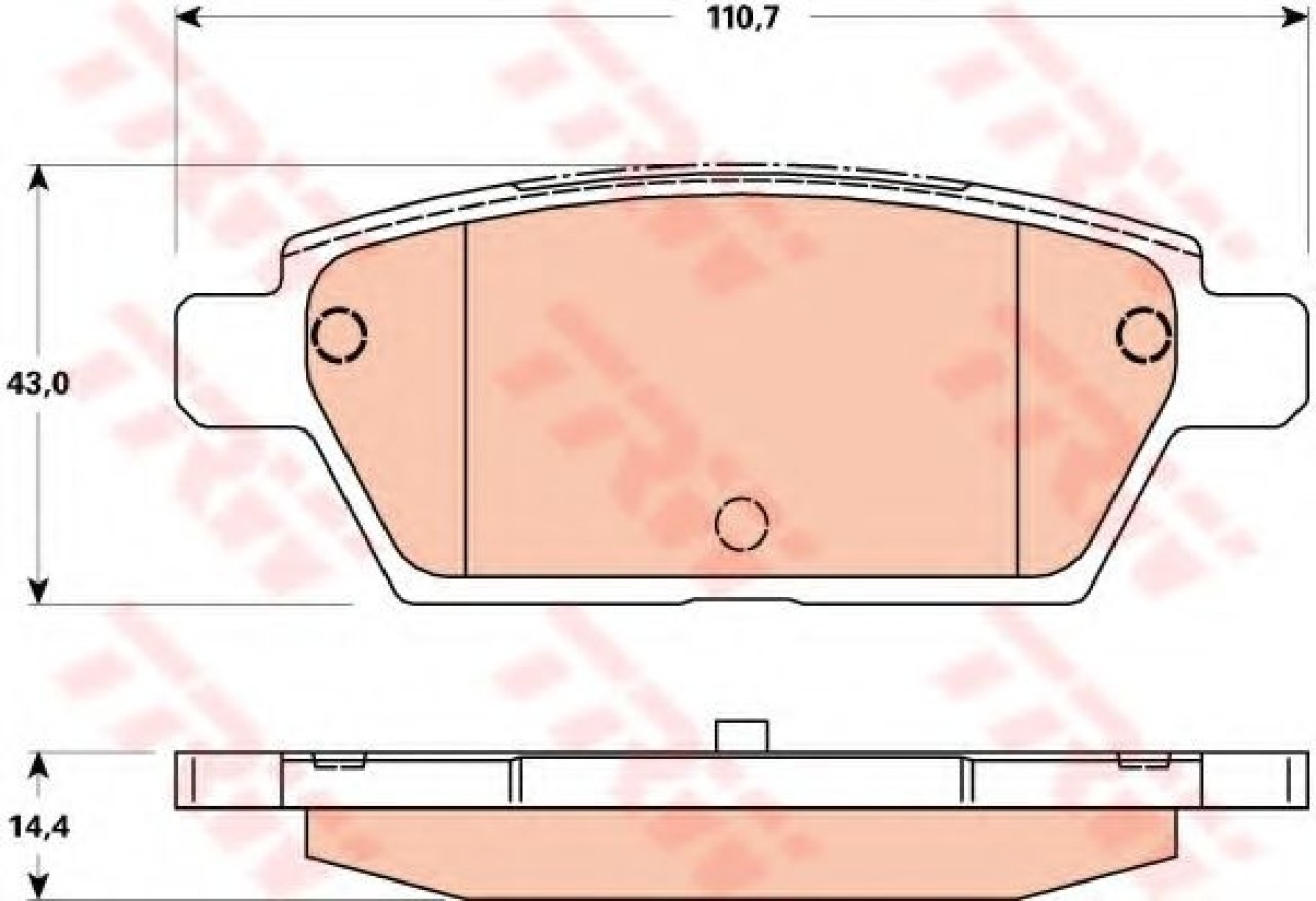 Set placute frana,frana disc MAZDA 6 (GG) (2002 - 2008) TRW GDB3517 piesa NOUA