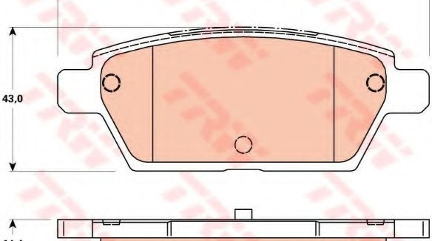 Set placute frana,frana disc MAZDA 6 (GG) (2002 - 2008) TRW GDB3517 produs NOU