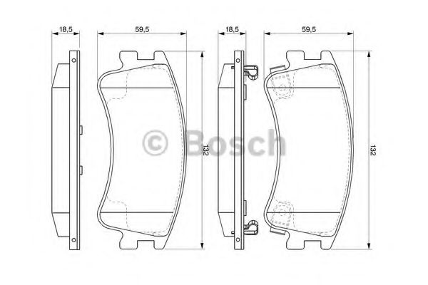 Set placute frana,frana disc MAZDA 6 (GG) (2002 - 2008) BOSCH 0 986 494 079 piesa NOUA