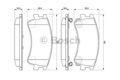 Set placute frana,frana disc MAZDA 6 (GG) (2002 - 2008) BOSCH 0 986 494 079 piesa NOUA
