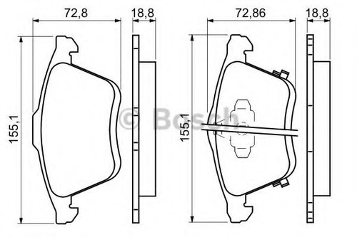 Set placute frana,frana disc MAZDA 6 (GG) (2002 - 2008) BOSCH 0 986 494 149 piesa NOUA