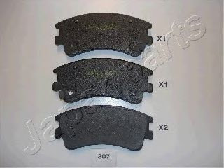 Set placute frana,frana disc MAZDA 6 (GG) (2002 - 2008) JAPANPARTS PA-307AF piesa NOUA