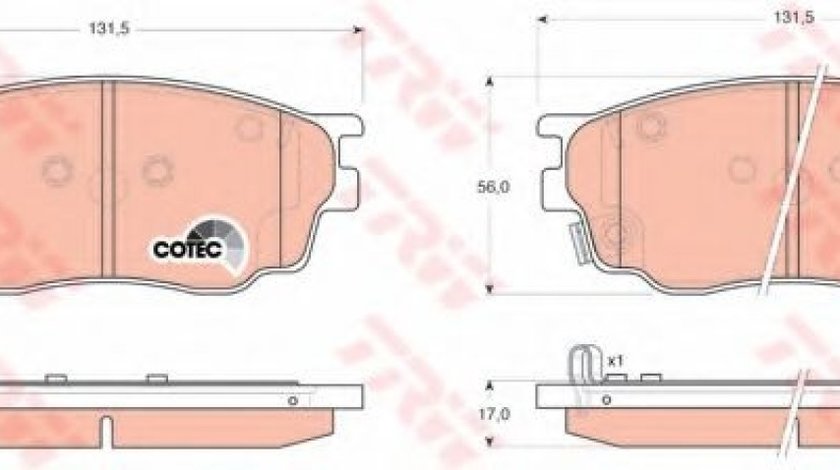 Set placute frana,frana disc MAZDA 6 Hatchback (GG) (2002 - 2008) TRW GDB3309 produs NOU