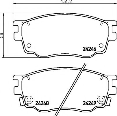 Set placute frana,frana disc MAZDA 6 Hatchback (GG) (2002 - 2008) TEXTAR 2424601 piesa NOUA