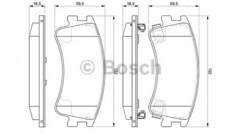 Set placute frana,frana disc MAZDA 6 Hatchback (GG) (2002 - 2008) BOSCH 0 986 494 079 piesa NOUA