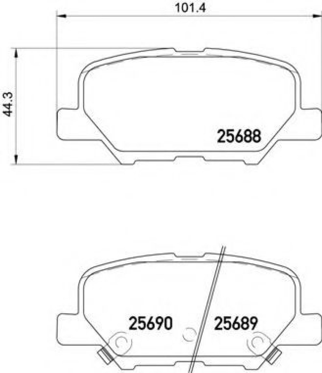 Set placute frana,frana disc MAZDA 6 Limuzina (GJ, GH) (2012 - 2016) BREMBO P 61 111 piesa NOUA