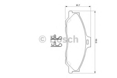 Set placute frana,frana disc MAZDA BT-50 (CD, UN) (2006 - 2016) BOSCH 0 986 424 720 piesa NOUA