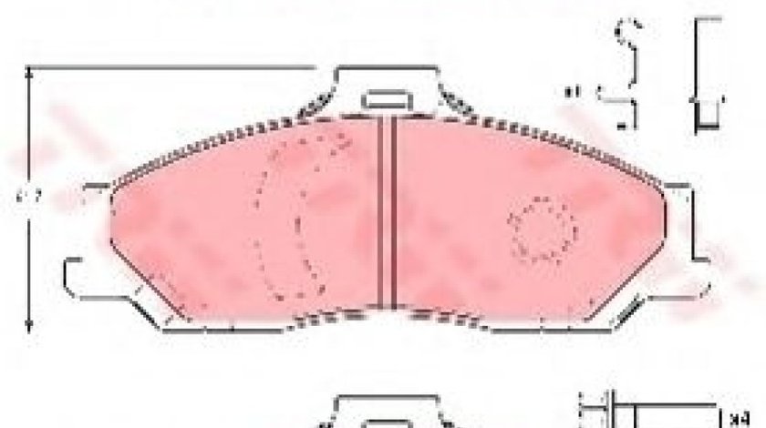 Set placute frana,frana disc MAZDA BT-50 platou / sasiu (CD, UN) (2006 - 2016) TRW GDB3353 piesa NOUA