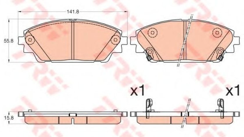 Set placute frana,frana disc MAZDA CX-3 (DK) (2015 - 2016) TRW GDB3592 produs NOU