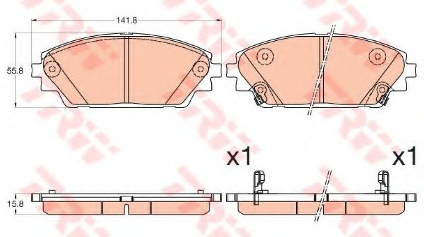 Set placute frana,frana disc MAZDA CX-3 (DK) (2015 - 2016) TRW GDB3592 piesa NOUA