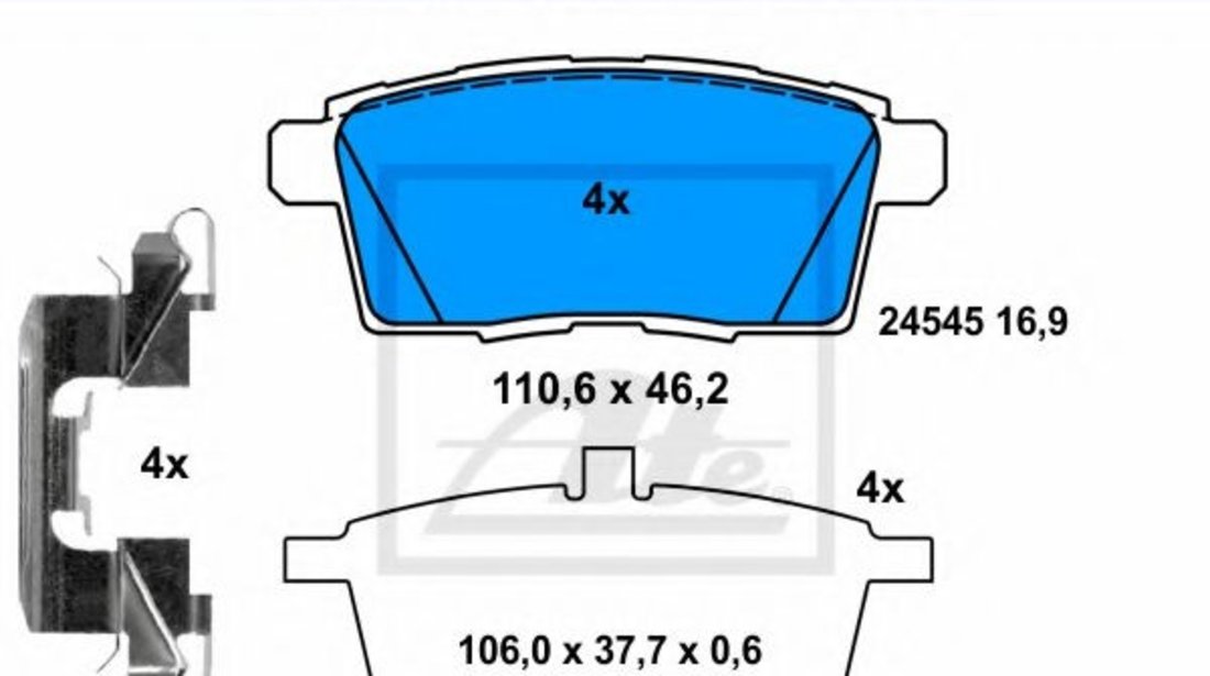 Set placute frana,frana disc MAZDA CX-7 (ER) (2006 - 2016) ATE 13.0460-5605.2 piesa NOUA