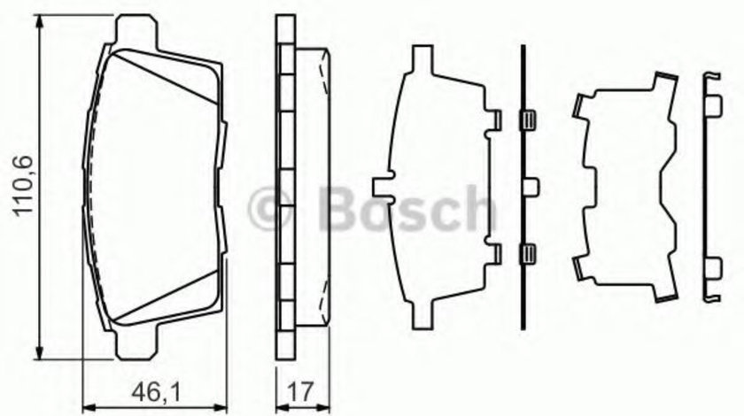 Set placute frana,frana disc MAZDA CX-7 (ER) (2006 - 2016) BOSCH 0 986 494 376 piesa NOUA