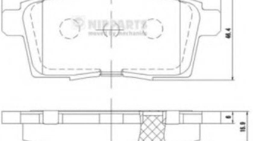 Set placute frana,frana disc MAZDA CX-7 (ER) (2006 - 2016) NIPPARTS N3613024 piesa NOUA