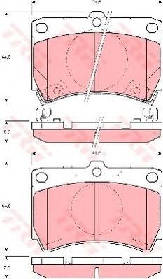 Set placute frana,frana disc MAZDA DEMIO (DW) (1996 - 2003) TRW GDB3206 piesa NOUA