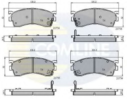 Set placute frana,frana disc MAZDA PREMACY (CP) (1999 - 2005) COMLINE CBP3326 piesa NOUA