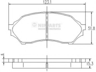 Set placute frana,frana disc MAZDA PREMACY (CP) (1999 - 2005) NIPPARTS J3603047 piesa NOUA