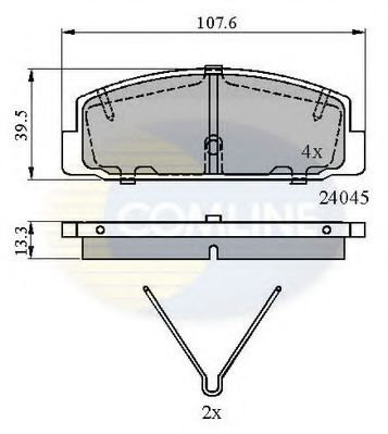 Set placute frana,frana disc MAZDA PREMACY (CP) (1999 - 2005) COMLINE CBP0986 piesa NOUA