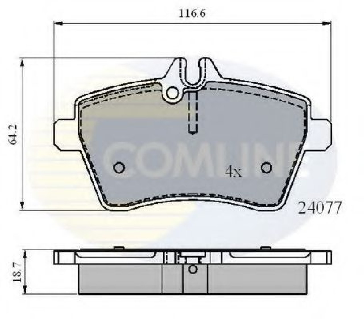 Set placute frana,frana disc MERCEDES A-CLASS (W169) (2004 - 2012) COMLINE CBP01592 piesa NOUA