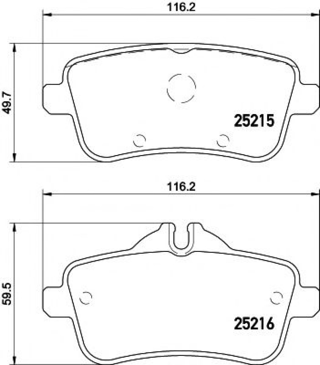 Set placute frana,frana disc MERCEDES A-CLASS (W176) (2012 - 2016) TEXTAR 2521501 piesa NOUA