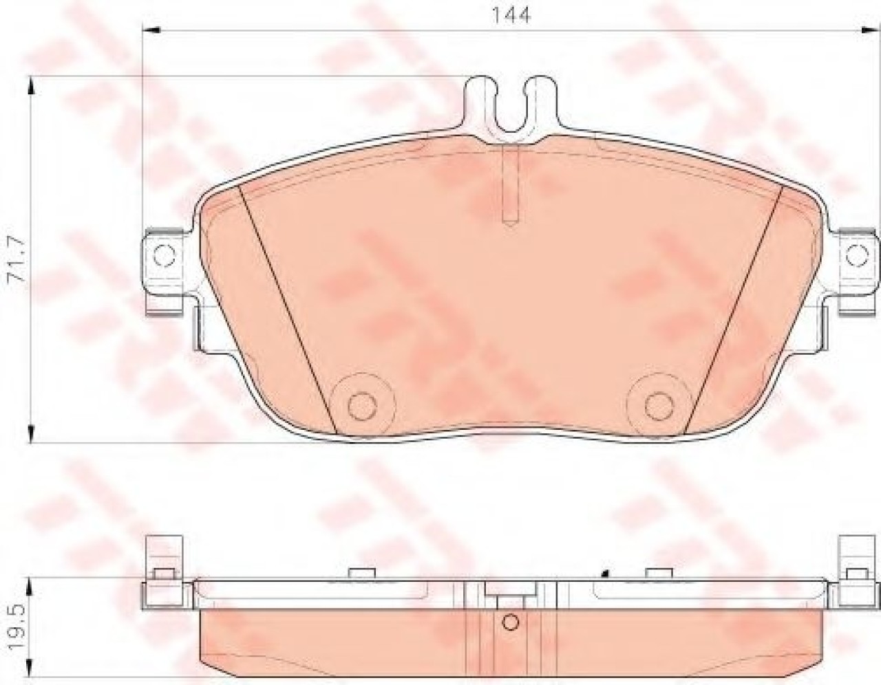 Set placute frana,frana disc MERCEDES A-CLASS (W176) (2012 - 2016) TRW GDB1932 piesa NOUA