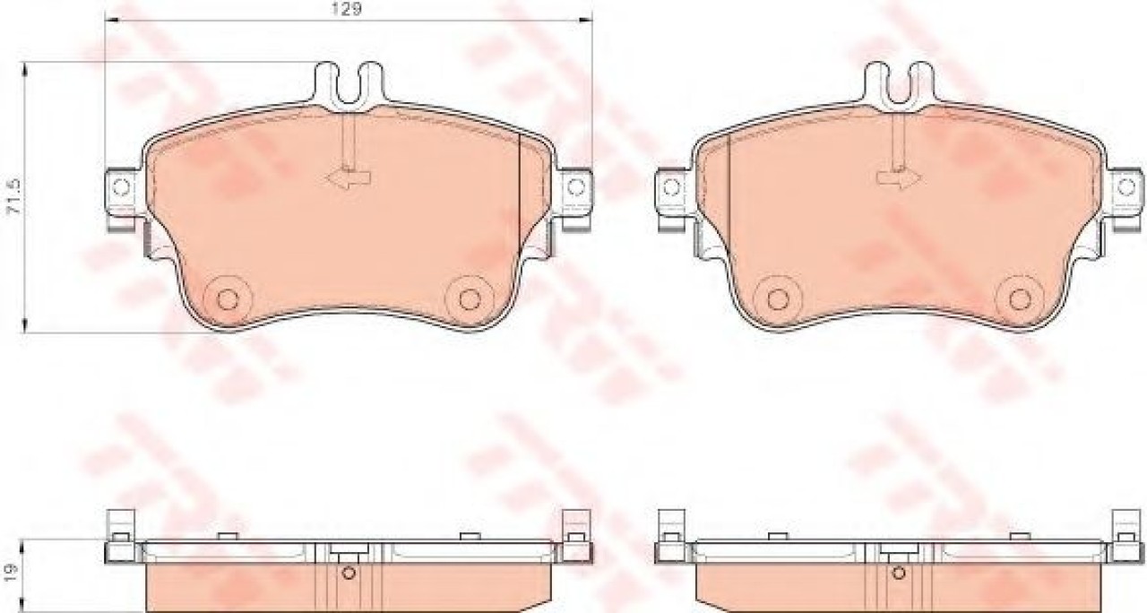 Set placute frana,frana disc MERCEDES A-CLASS (W176) (2012 - 2016) TRW GDB1933 piesa NOUA