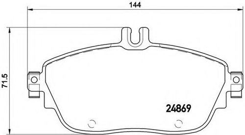 Set placute frana,frana disc MERCEDES A-CLASS (W176) (2012 - 2016) BREMBO P 50 093 piesa NOUA