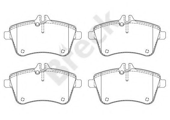 Set placute frana,frana disc MERCEDES B-CLASS (W245) (2005 - 2011) Break 23881 00 701 10 piesa NOUA