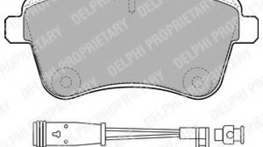 Set placute frana,frana disc MERCEDES B-CLASS (W245) (2005 - 2011) DELPHI LP1938 piesa NOUA