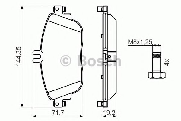 Set placute frana,frana disc MERCEDES B-CLASS (W246, W242) (2011 - 2016) BOSCH 0 986 494 662 piesa NOUA