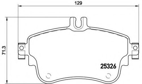Set placute frana,frana disc MERCEDES B-CLASS (W246, W242) (2011 - 2016) BREMBO P 50 094 piesa NOUA
