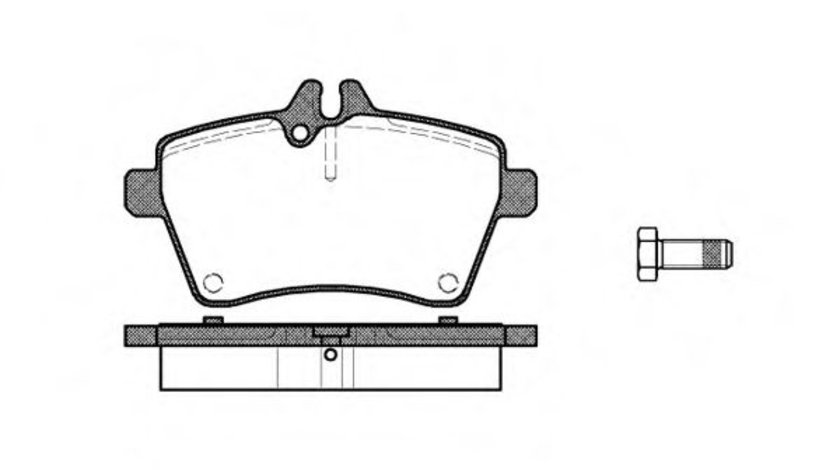 Set placute frana,frana disc MERCEDES B-CLASS (W245) (2005 - 2011) REMSA 1144.00 piesa NOUA