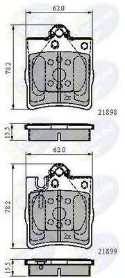 Set placute frana,frana disc MERCEDES C-CLASS T-Model (S203) (2001 - 2007) COMLINE CBP0915 piesa NOUA