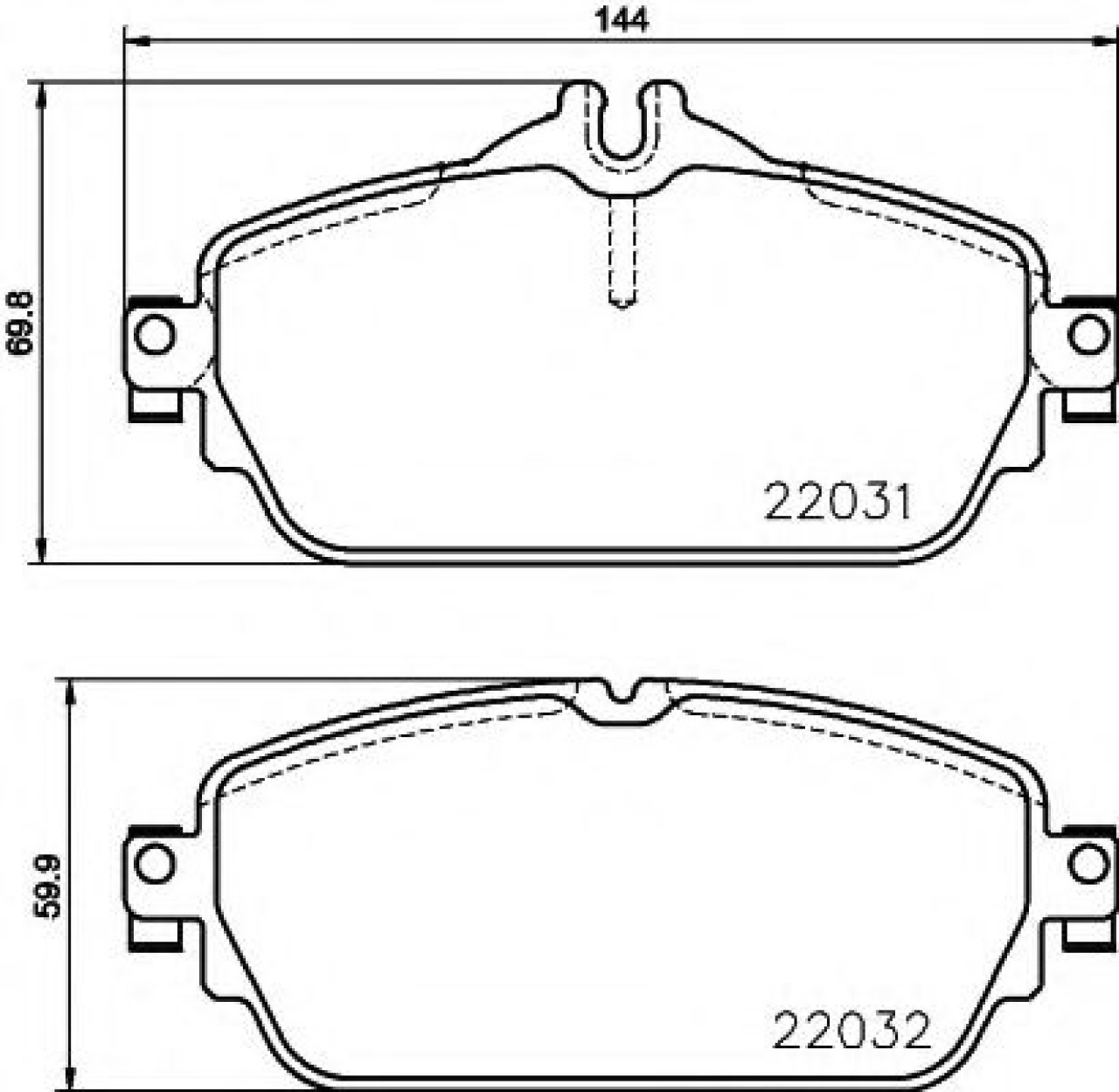 Set placute frana,frana disc MERCEDES C-CLASS T-Model (S205) (2014 - 2016) TEXTAR 2203102 piesa NOUA