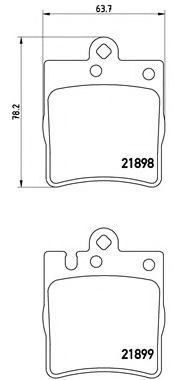 Set placute frana,frana disc MERCEDES C-CLASS T-Model (S203) (2001 - 2007) BREMBO P 50 033 piesa NOUA