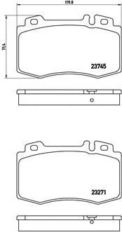 Set placute frana,frana disc MERCEDES C-CLASS T-Model (S203) (2001 - 2007) BREMBO P 50 053 piesa NOUA