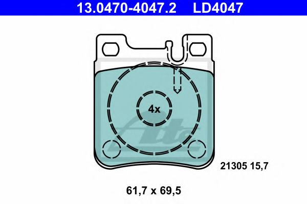 Set placute frana,frana disc MERCEDES C-CLASS T-Model (S203) (2001 - 2007) ATE 13.0470-4047.2 piesa NOUA
