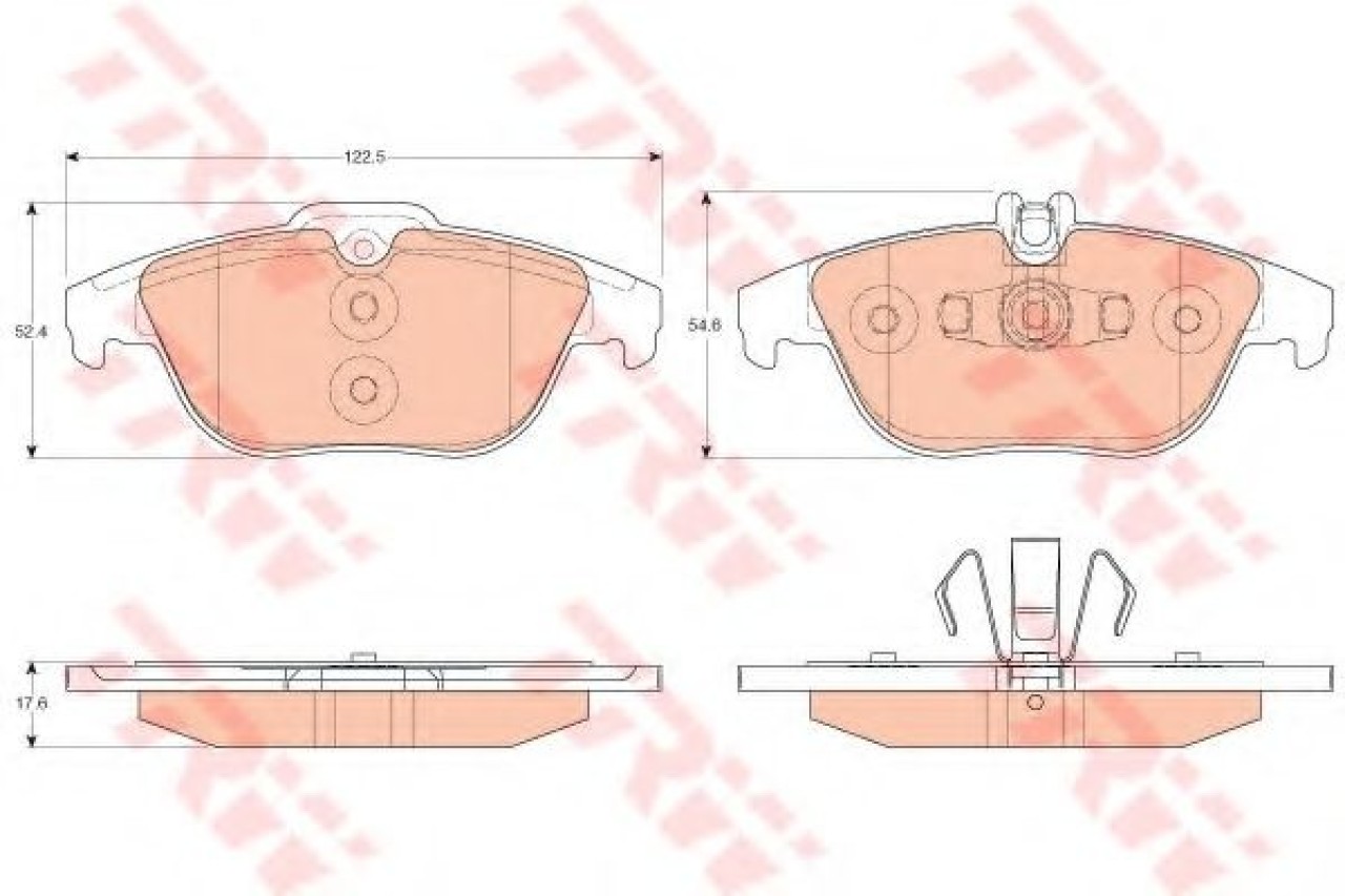 Set placute frana,frana disc MERCEDES C-CLASS T-Model (S204) (2007 - 2014) TRW GDB2051 piesa NOUA