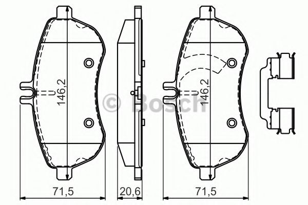Set placute frana,frana disc MERCEDES C-CLASS T-Model (S204) (2007 - 2014) BOSCH 0 986 494 667 piesa NOUA