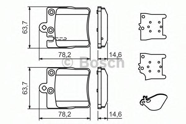 Set placute frana,frana disc MERCEDES C-CLASS T-Model (S203) (2001 - 2007) BOSCH 0 986 494 022 piesa NOUA