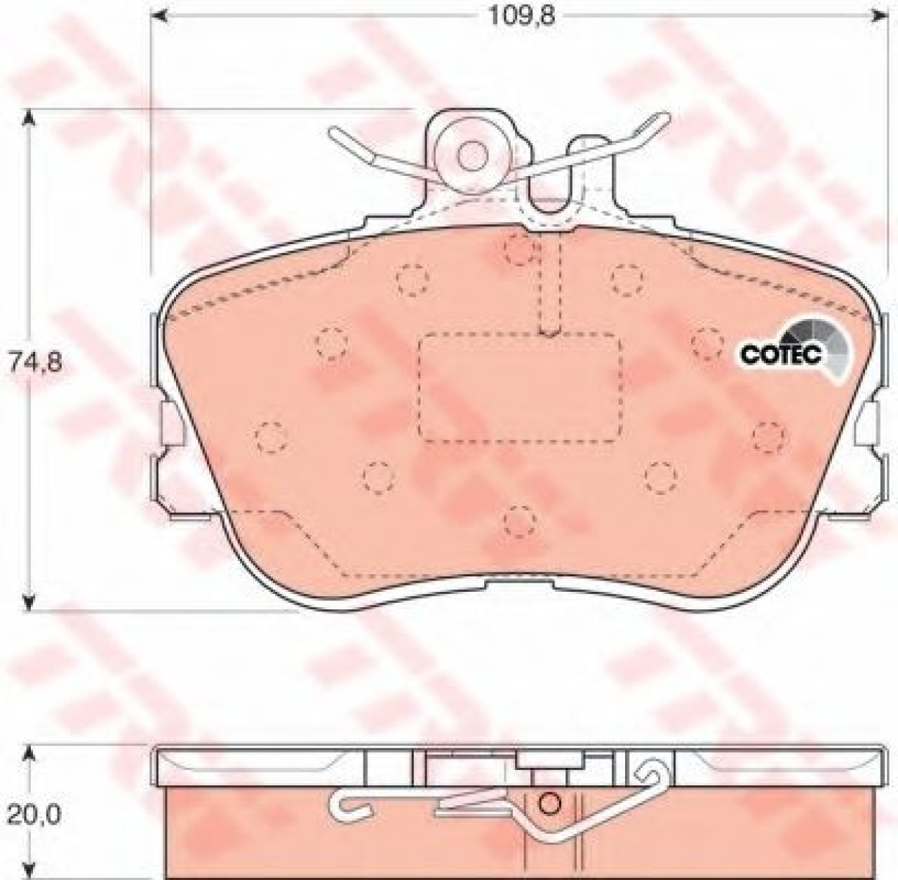Set placute frana,frana disc MERCEDES C-CLASS (W202) (1993 - 2000) TRW GDB1094 piesa NOUA