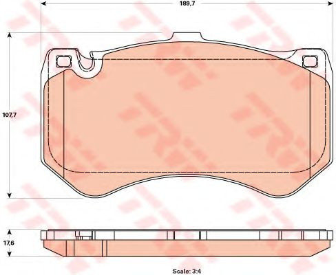 Set placute frana,frana disc MERCEDES C-CLASS (W205) (2013 - 2016) TRW GDB1907 piesa NOUA