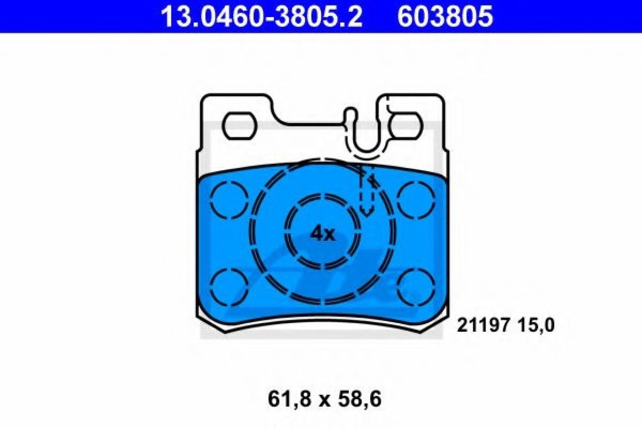 Set placute frana,frana disc MERCEDES C-CLASS (W202) (1993 - 2000) ATE 13.0460-3805.2 piesa NOUA