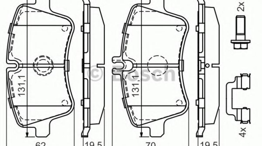 Set placute frana,frana disc MERCEDES C-CLASS Sportscoupe (CL203) (2001 - 2011) BOSCH 0 986 494 607 piesa NOUA