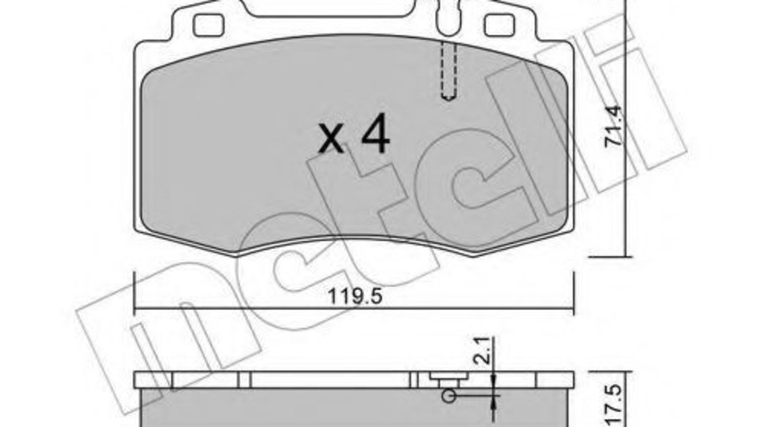 Set placute frana,frana disc MERCEDES C-CLASS (W203) (2000 - 2007) METELLI 22-0563-0 piesa NOUA