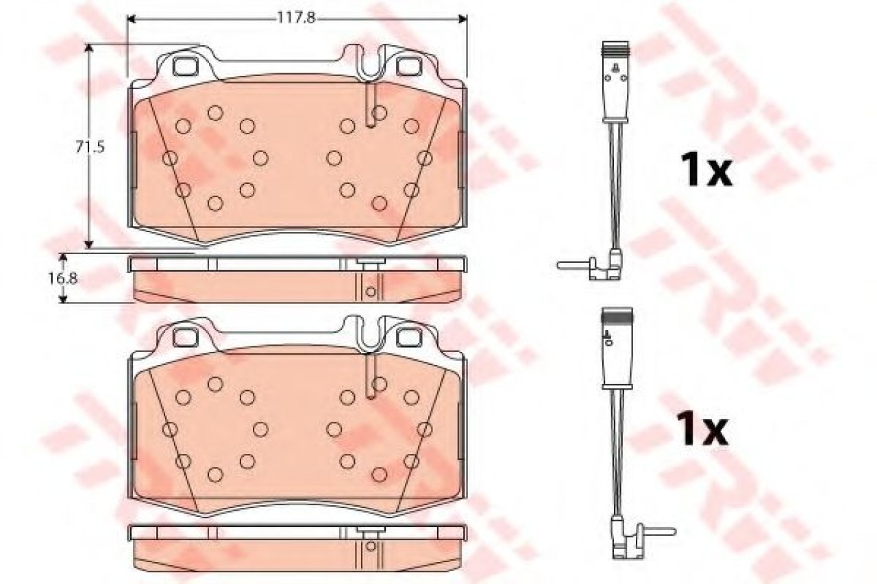 Set placute frana,frana disc MERCEDES C-CLASS (W203) (2000 - 2007) TRW GDB1543 piesa NOUA