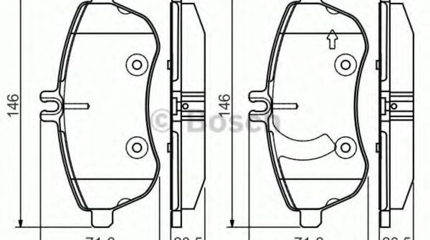 Set placute frana,frana disc MERCEDES C-CLASS (W204) (2007 - 2014) BOSCH 0 986 495 104 piesa NOUA