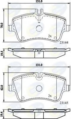 Set placute frana,frana disc MERCEDES C-CLASS (W203) (2000 - 2007) COMLINE CBP0854 piesa NOUA